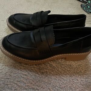 DV by Dolce Vita Black Loafers with Brown Soles